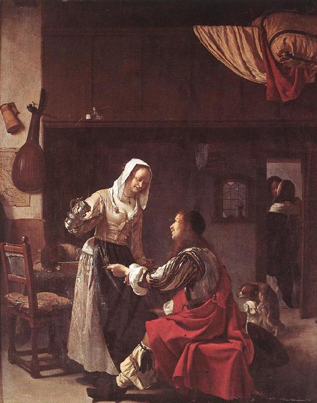 MIERIS, Frans van, the Elder Brothel Scene ruu Sweden oil painting art